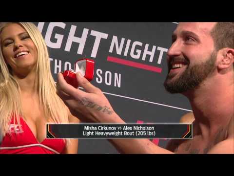 Fighter proposes to girlfriend at weigh-in