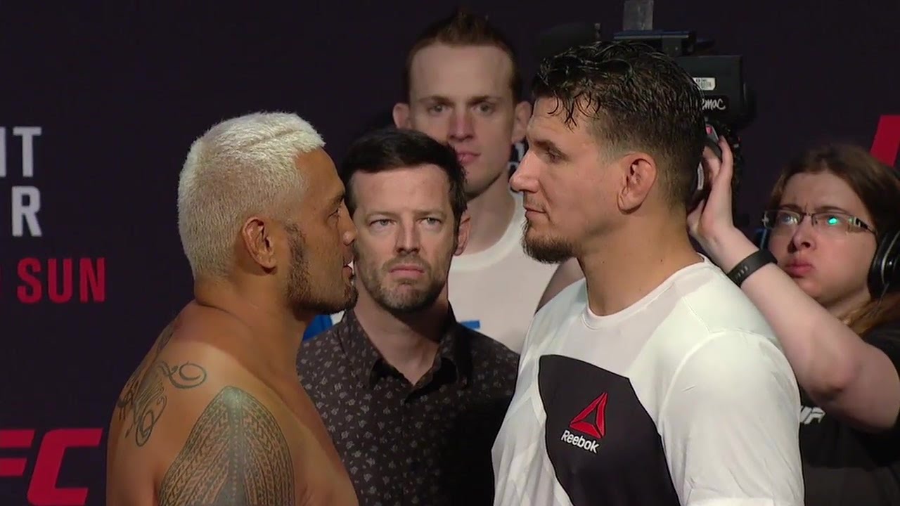 Frank Mir vs. Mark Hunt weigh-in for UFC Fight Night