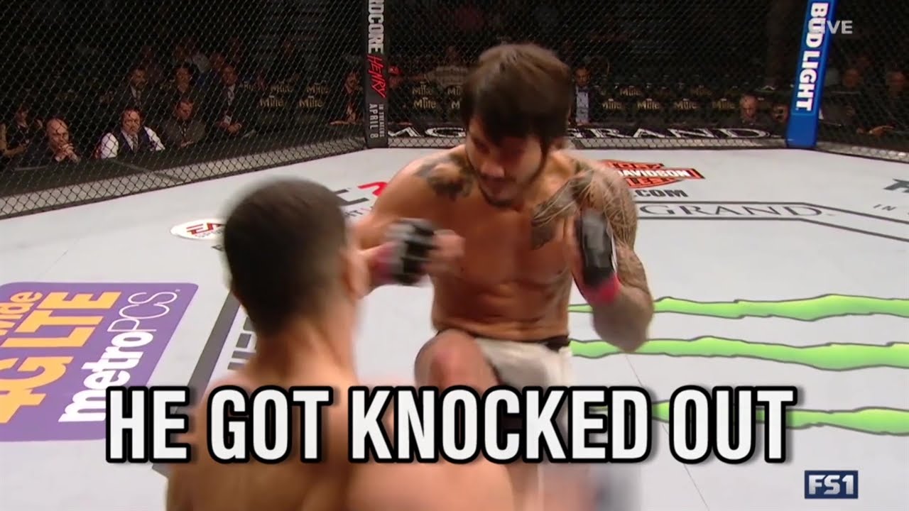 UFC fighter learns painful instant karma lesson after cheap shot in UFC 196