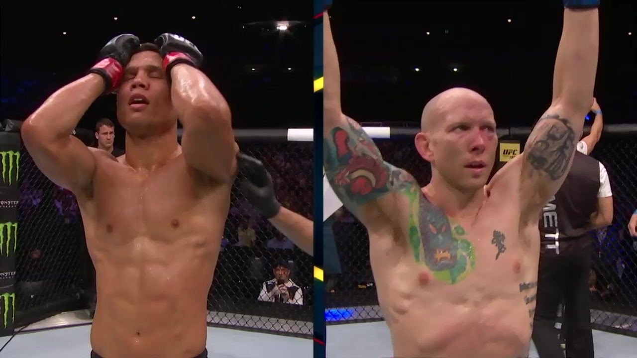 Josh Emmett shows off compound fracture after win over Jon Tuck – UFC Fight Night