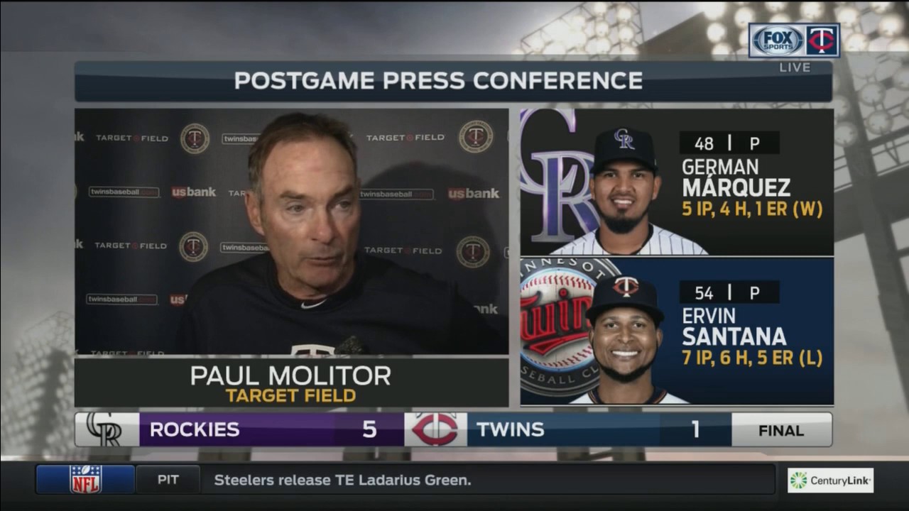 Molitor says Santana’s 7 innings helped bullpen in doubleheader