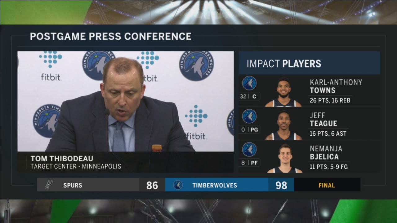 Timberwolves’ Thibs: ‘The bench saved us’