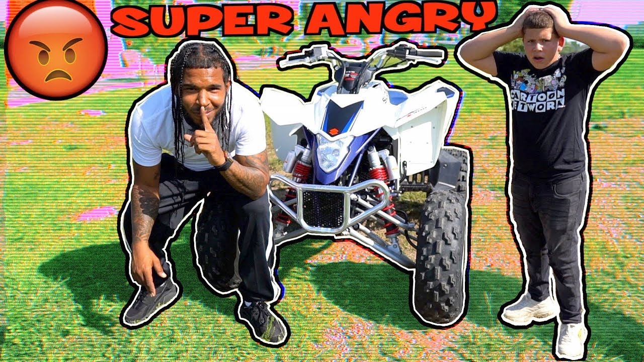 MANNY TAKES LITTLE BROTHERS QUAD WITHOUT HIM KNOWING (SUPER MAD) | BRAAP VLOGS