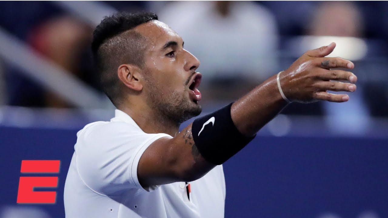 Nick Kyrgios continues antics, sweeps Steve Johnson in first round | 2019 US