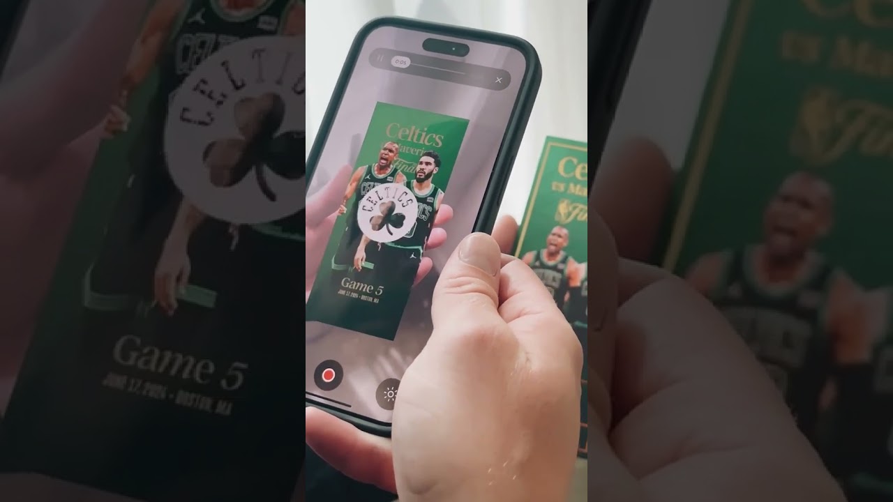 The Celtics made a NBA Finals collectible ticket that plays game highlights 🤯